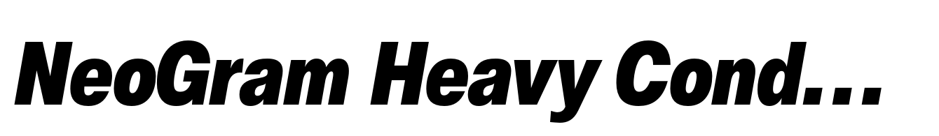 NeoGram Heavy Condensed Italic